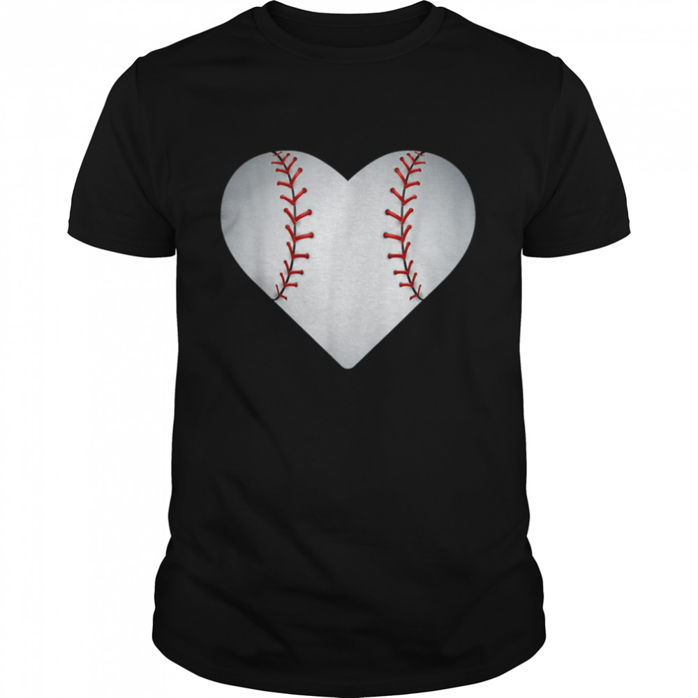Baseball Softball Heart Shirt