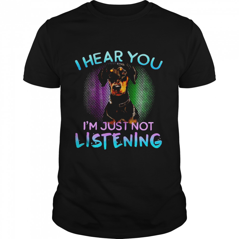 Doberman I Hear You I’m Just Not Listening  Classic Men's T-shirt