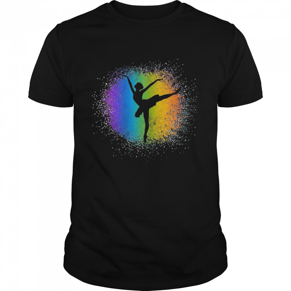 Rainbow Ballet Dancer Ballerina Artistic Modern Dance Tutu  Classic Men's T-shirt