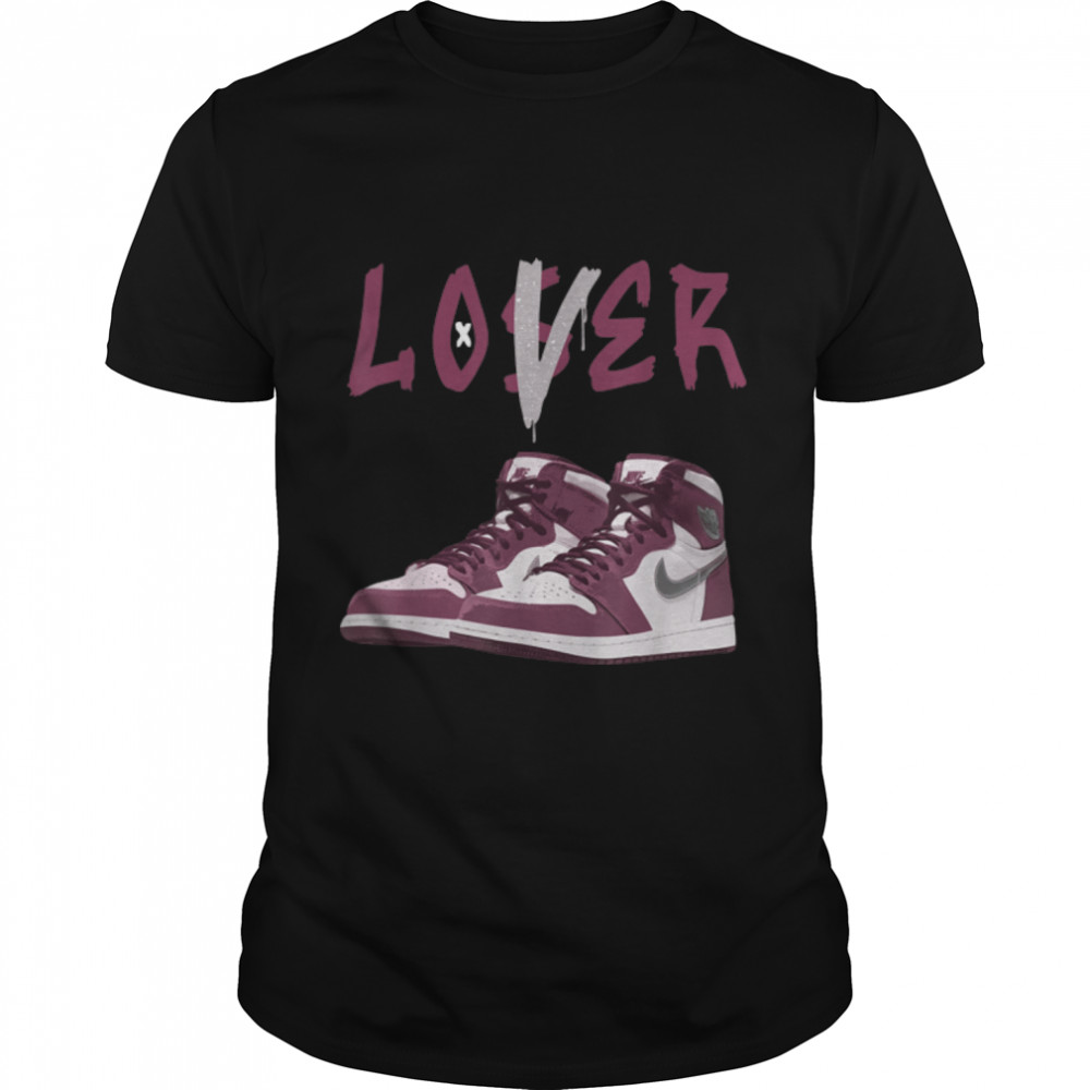1 High Bordeaux Sneaker Match Loser Love Shoes Christmas T- B09JW2KN3G Classic Men's T-shirt