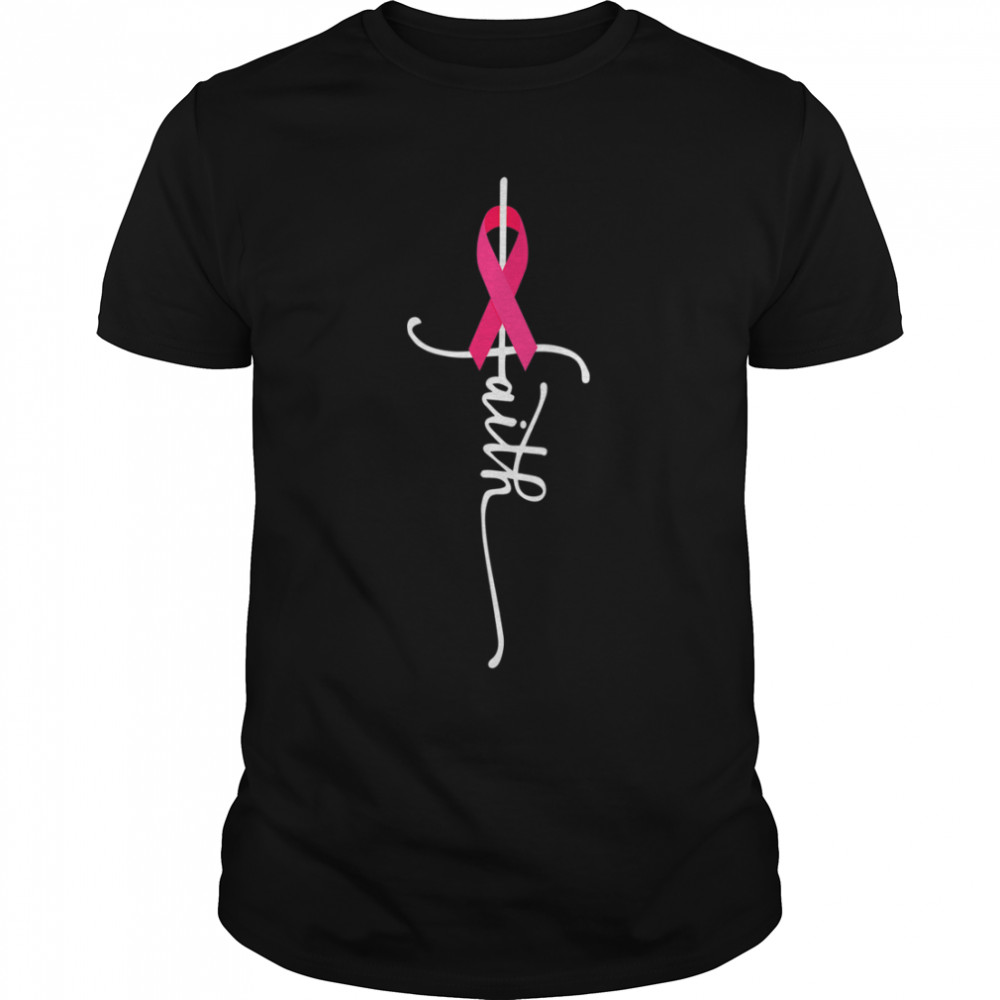 Breast Cancer Faith Breast Cancer Awareness T- B09JW2VJKK Classic Men's T-shirt
