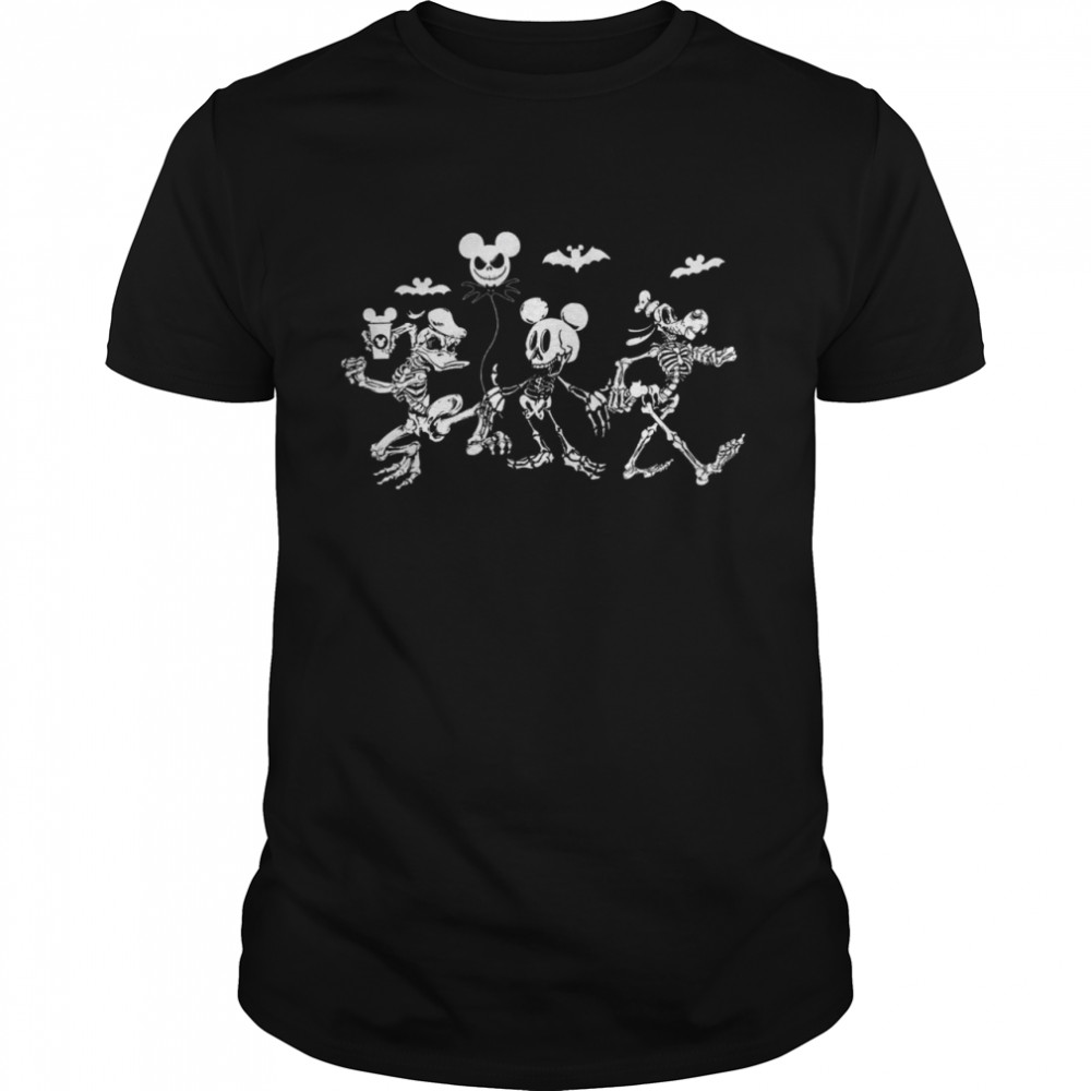 Mickey Skeleton Funny Hapy Halloween  Classic Men's T-shirt