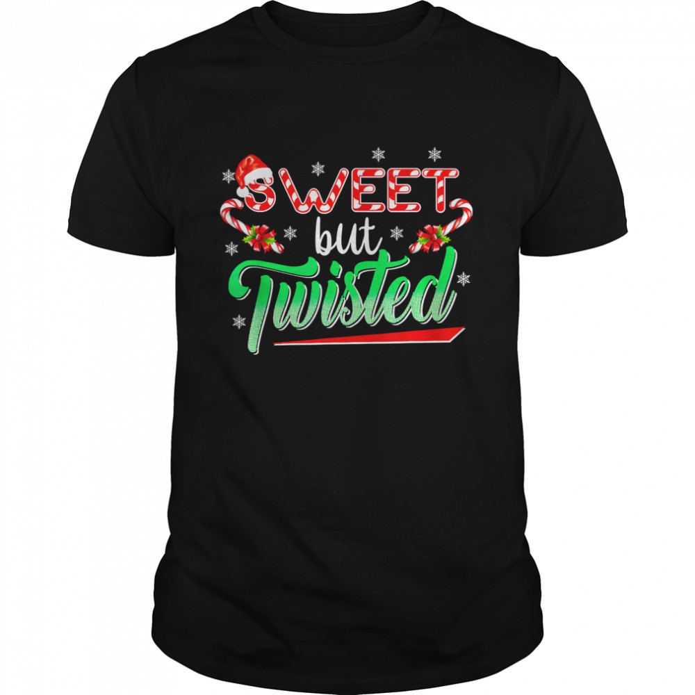 Sweet but Twisted Funny Candy Cane Christmas Mens Womens T- Classic Men's T-shirt
