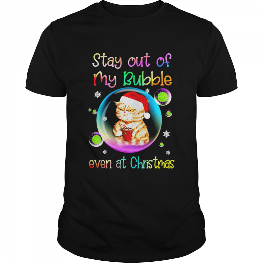 Cat Stay Out Of My Bubble Even At Christmas Sweater T-shirt Classic Men's T-shirt