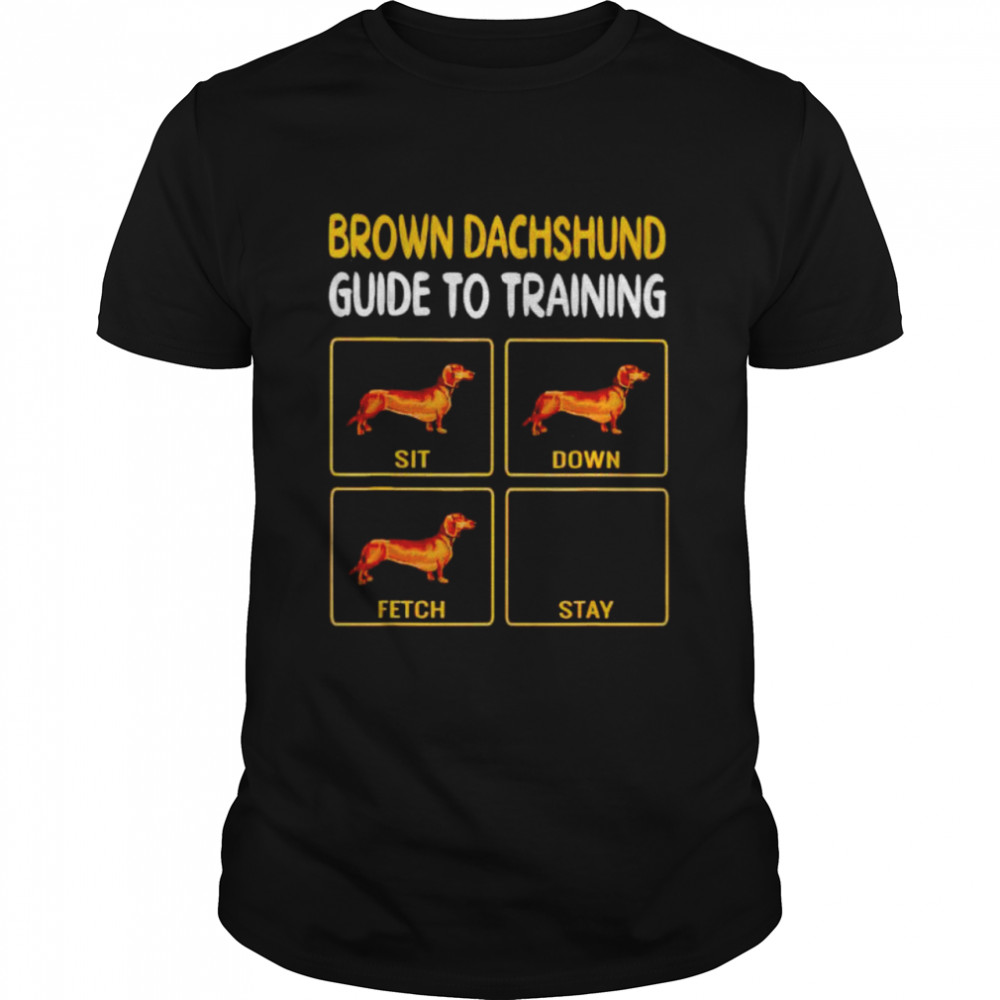 brown dachshund guide to training shirt Classic Men's T-shirt