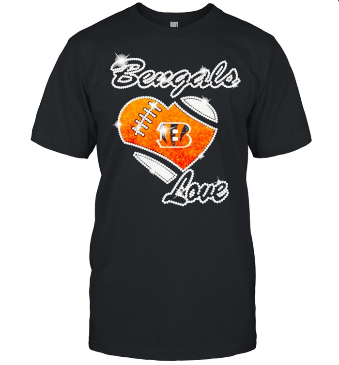 Cincinnati Bengals heart love diamond shirt - Trend T Shirt Store Online