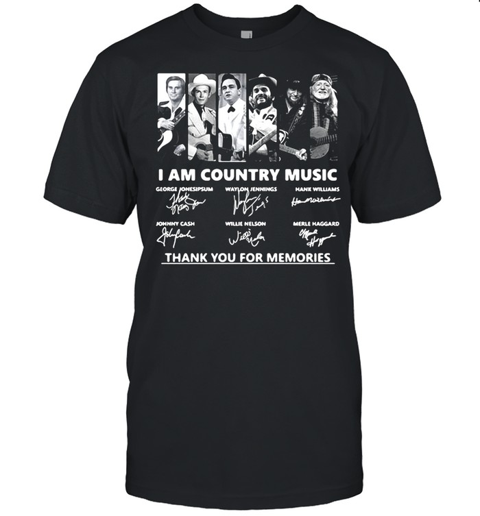I Am Country Music Signature Thank You For Memories T-shirt Classic Men's T-shirt