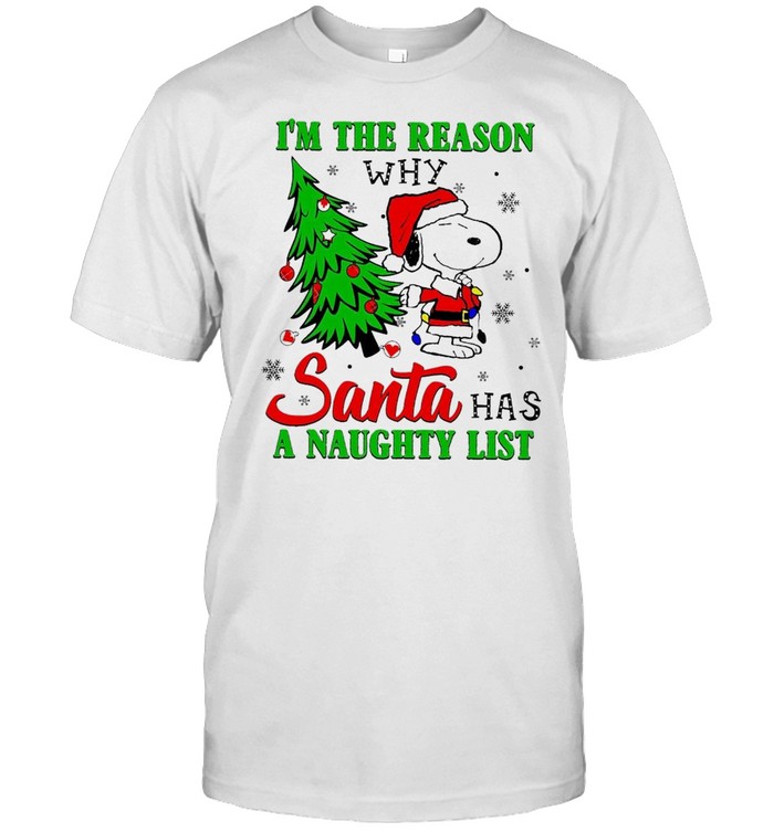 Santa Snoopy I’m the reason why Santa has a naughty list Christmas 2021 sweatshirt Classic Men's T-shirt