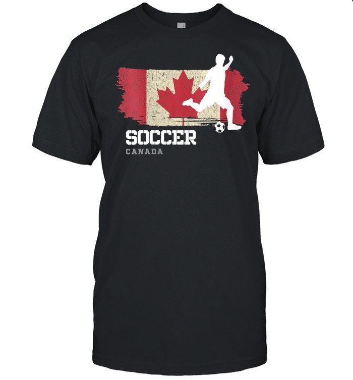Soccer Canada Flag Football Team Soccer Player  Classic Men's T-shirt