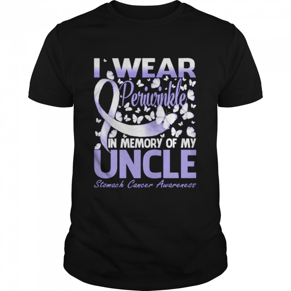 I Wear Periwinkle In Memory Of My Uncle Stomach Cancer Awareness  Classic Men's T-shirt