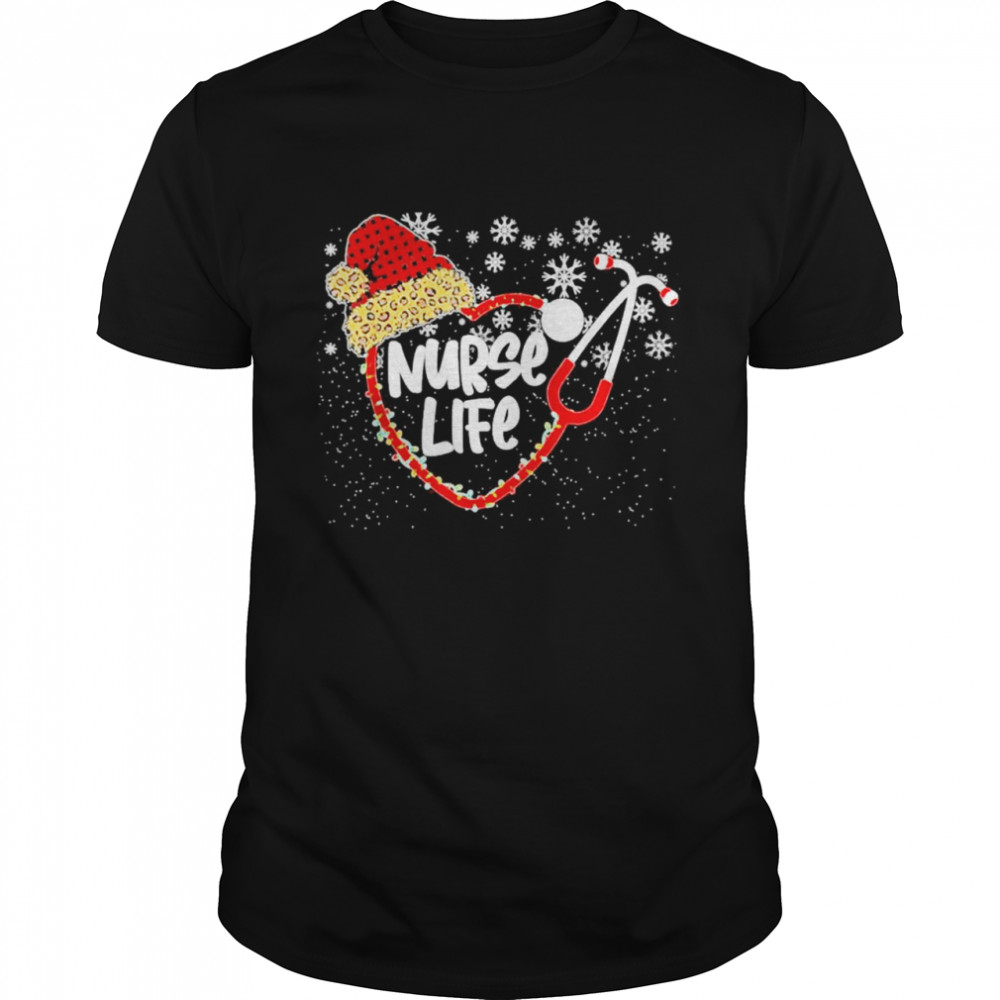 Nurse Life Christmas Xmas Heart 2021  Classic Men's T-shirt