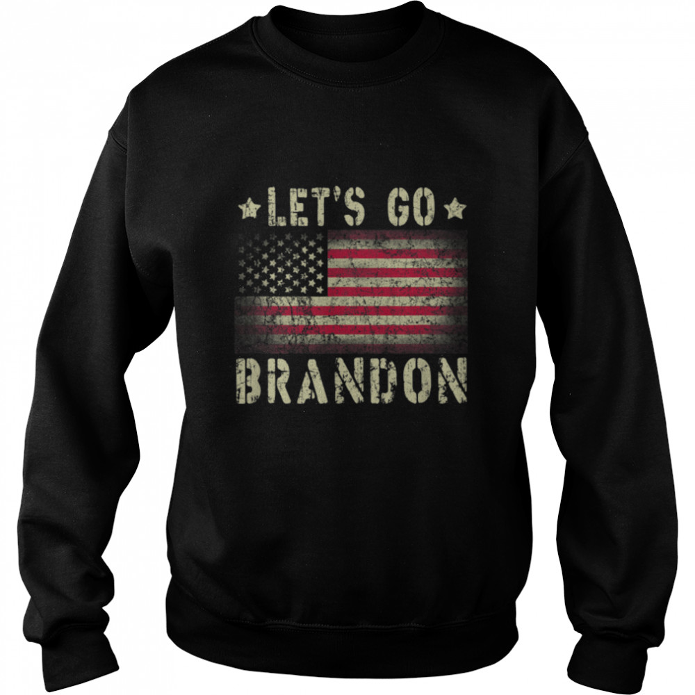Let's Go Brandon American Flag Impeach Biden Anti Liberal T- B09JPHRMSB Unisex Sweatshirt