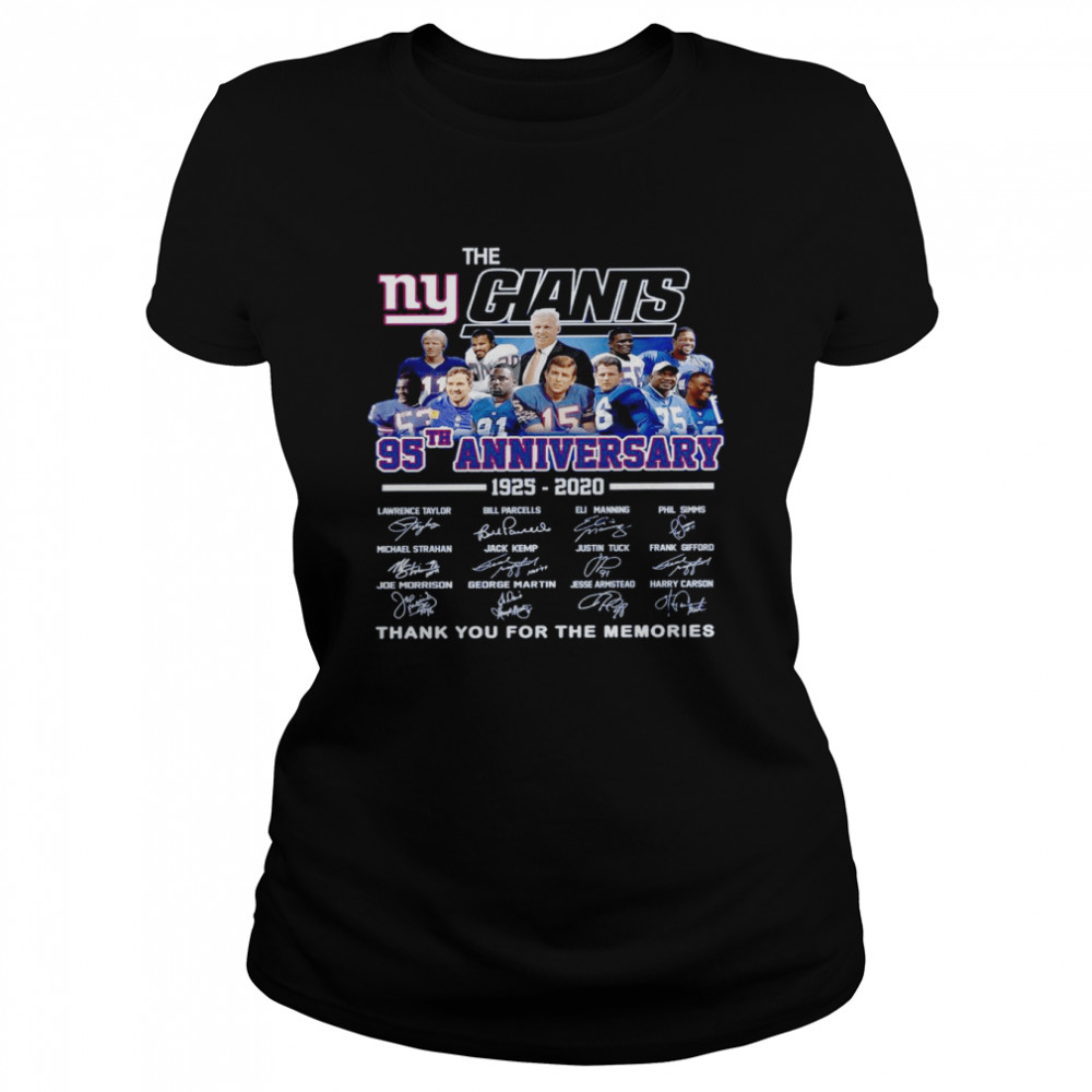 The ny giants 95th anniversary 1925-2020 signature shirt - Trend T Shirt  Store Online