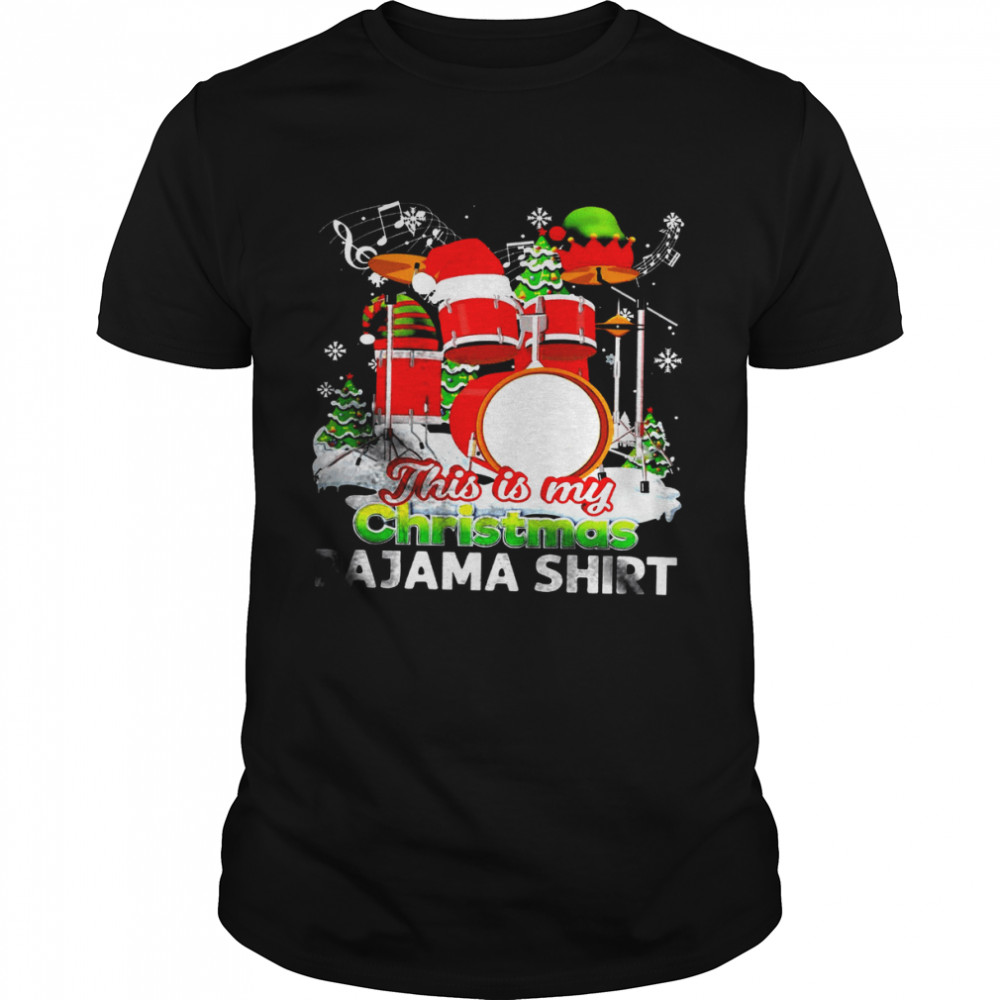 Drums This Is My Christmas Pajama  Classic Men's T-shirt