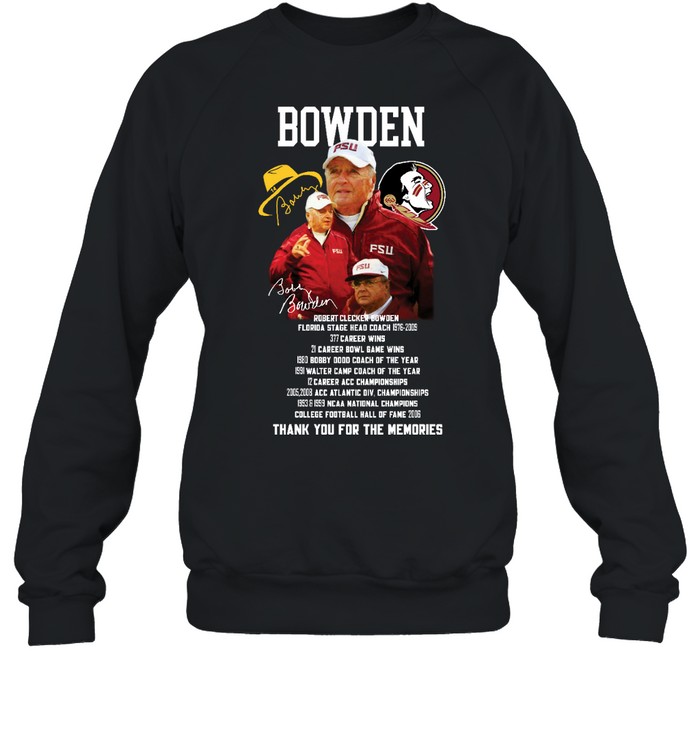 bobby bowden tribute t shirts