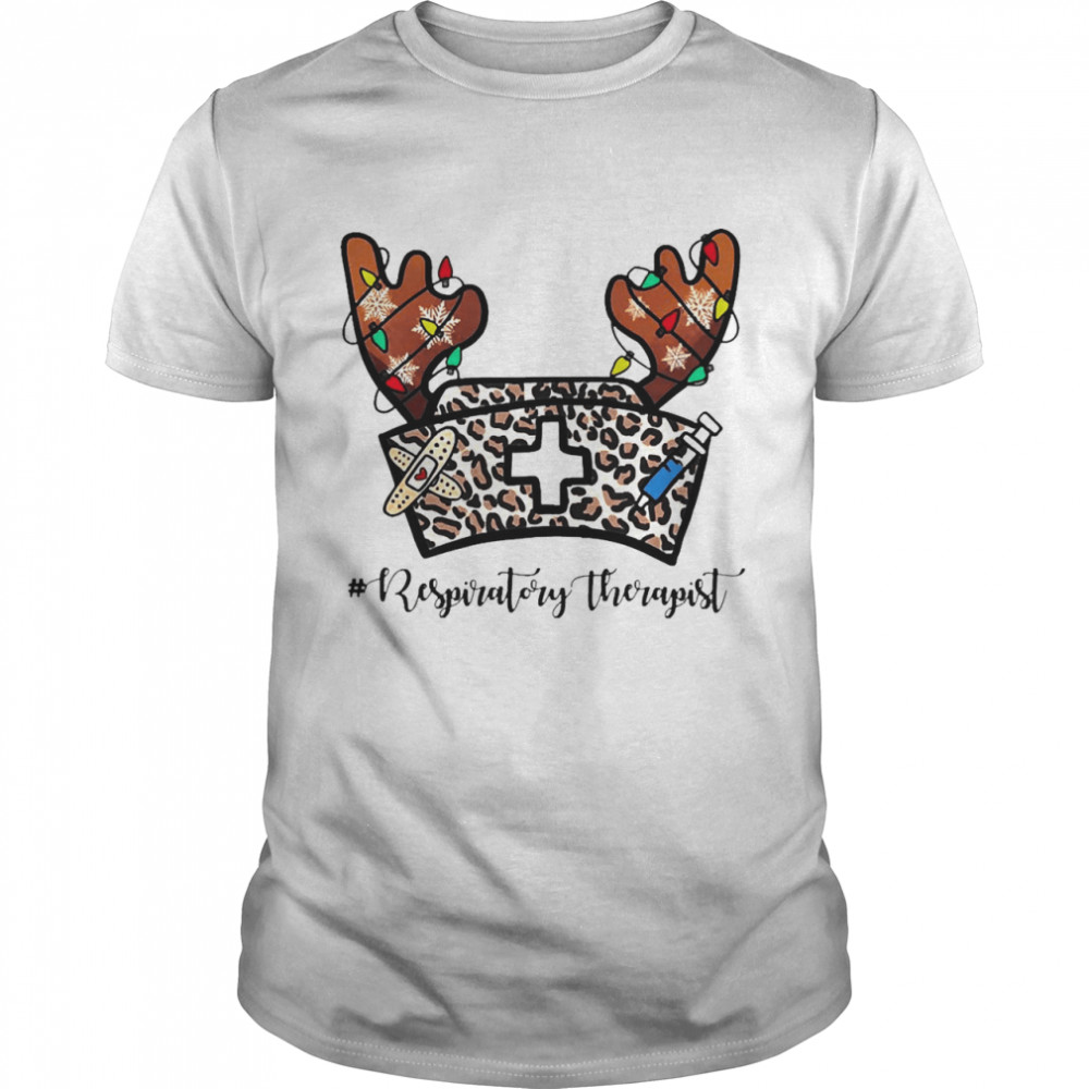 Christmas Reindeer Nurse Hat Respiratory Therapist Sweater  Classic Men's T-shirt