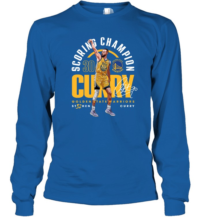 Stephen Curry 2021 Nba Scoring Champion T  Long Sleeved T-shirt