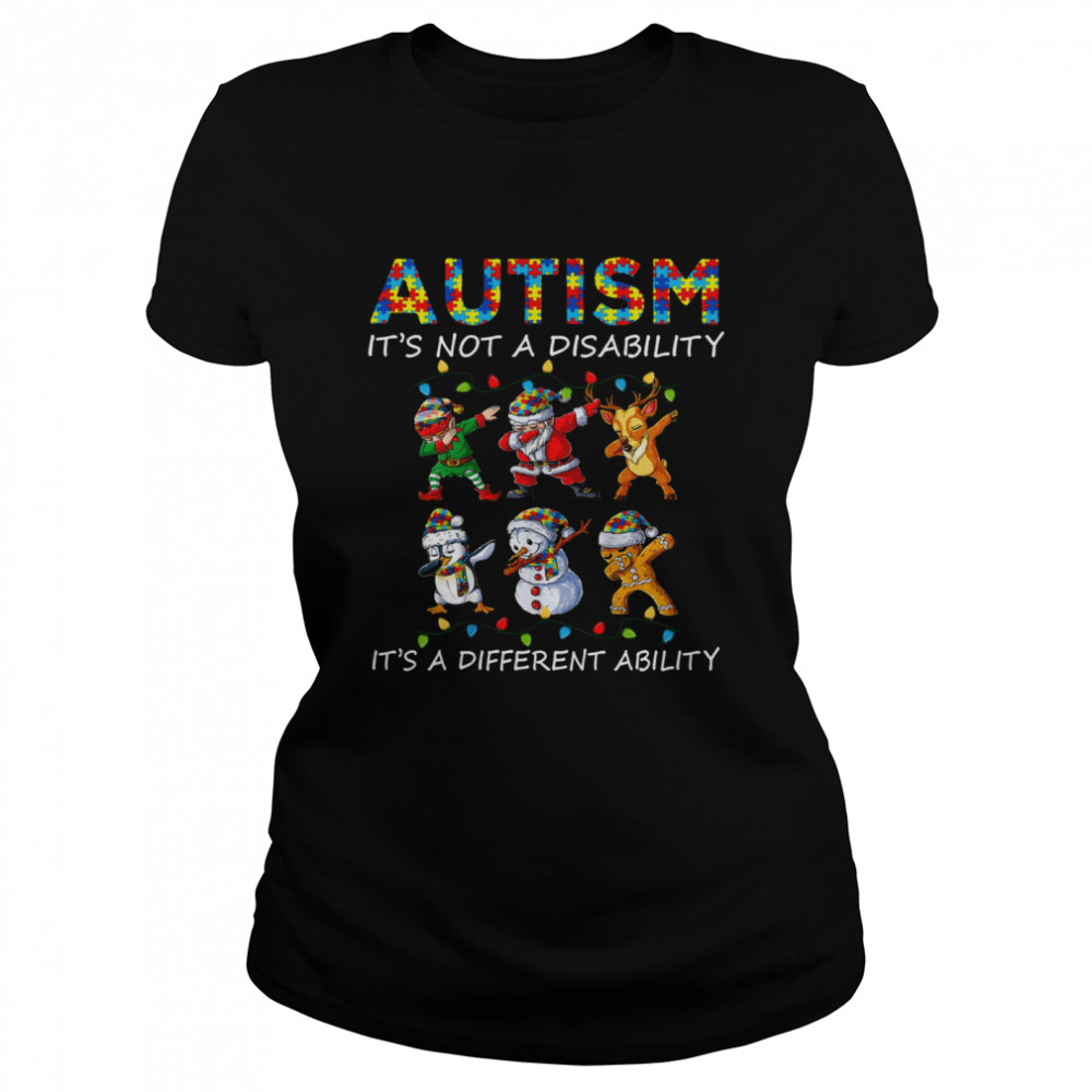 Autism it’s not a disability it’s different ability shirt Classic Women's T-shirt