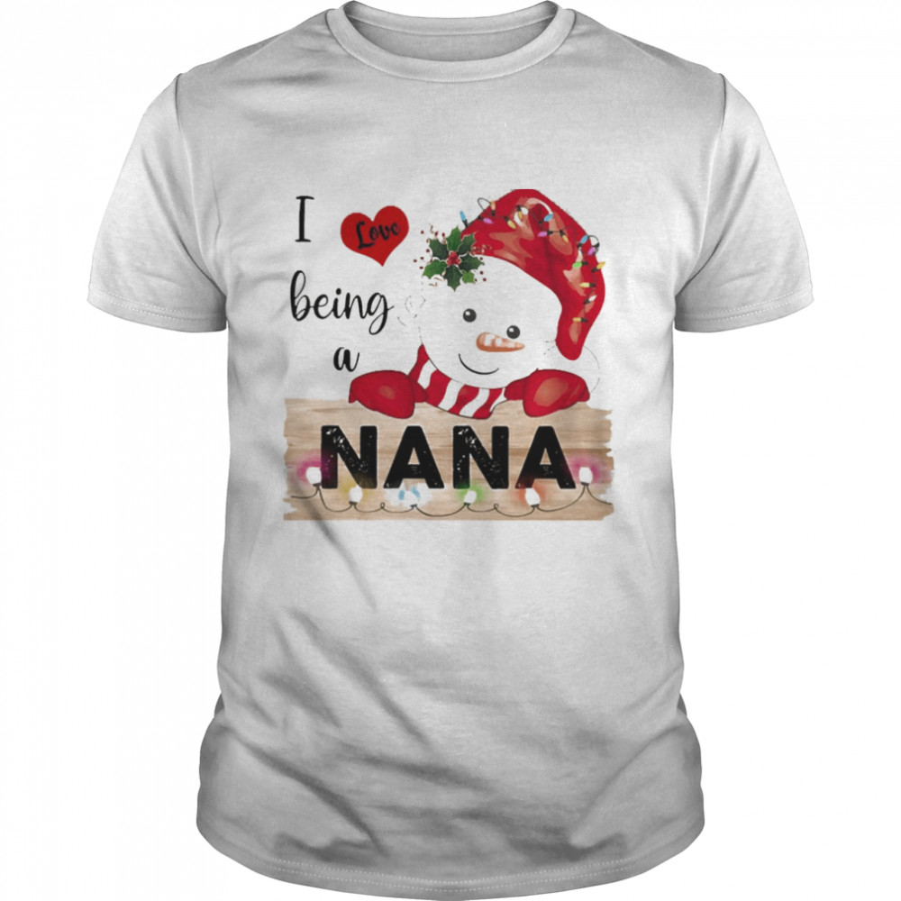 I Love Being A Nana Family Christmas Sweater  Classic Men's T-shirt