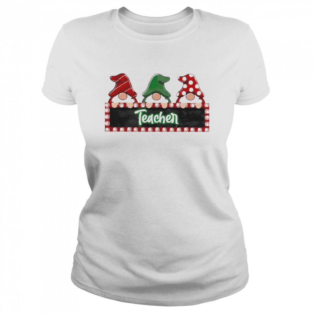 Christmas Gnomes Teacher Sweater  Classic Women's T-shirt