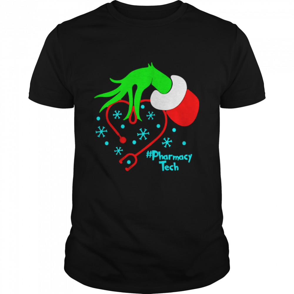 Grinch’s Pharmacy Tech Nurse Stethoscope Christmas Sweater  Classic Men's T-shirt