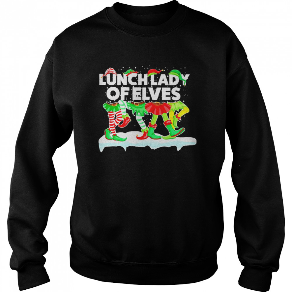 Grinch ELF Squad Lunch Lady Of Elves Christmas Sweater  Unisex Sweatshirt