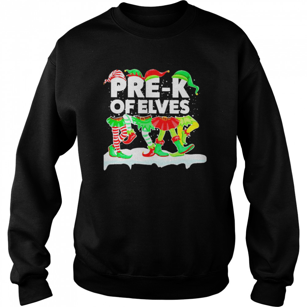 Grinch ELF Squad Pre-K Of Elves Christmas Sweater  Unisex Sweatshirt