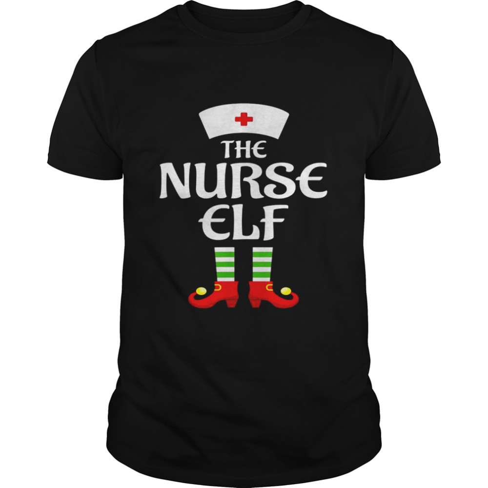 Nurse Elf Family Matching Group Christmas  Classic Men's T-shirt