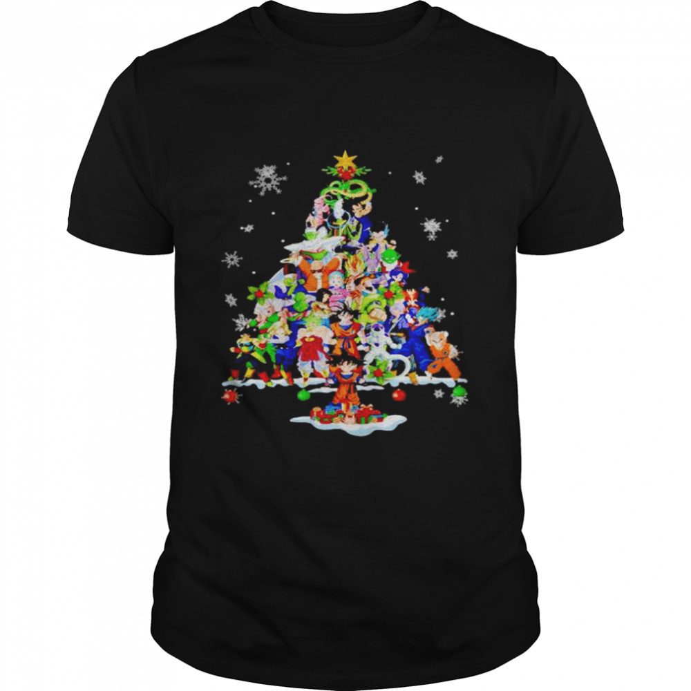 dragon Ball characters make Christmas tree shirt