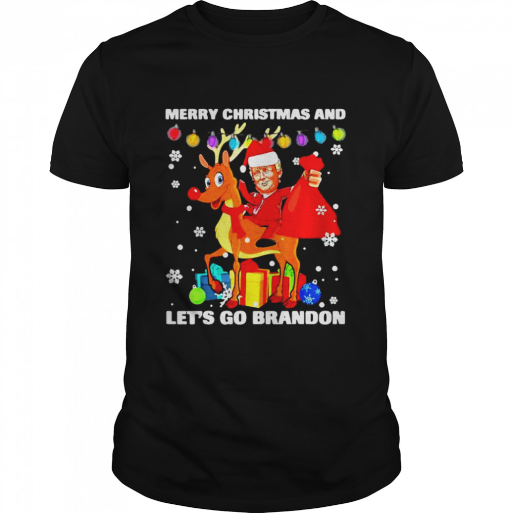 pro Trump Merry Christmas And Let’s Go Branddon Brandon Noel Sweater  Classic Men's T-shirt