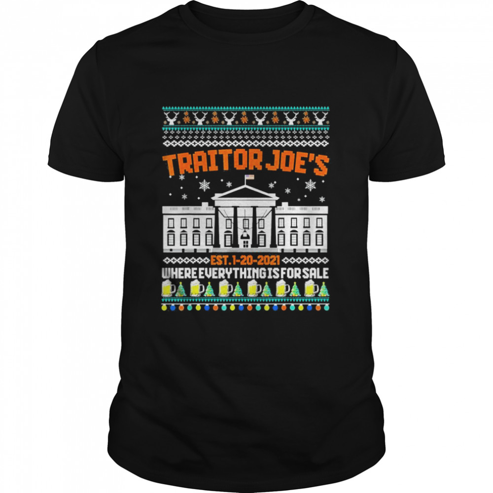 Traitor Joes Where Everything Is For Sale Xmas Pajamas shirt Classic Men's T-shirt