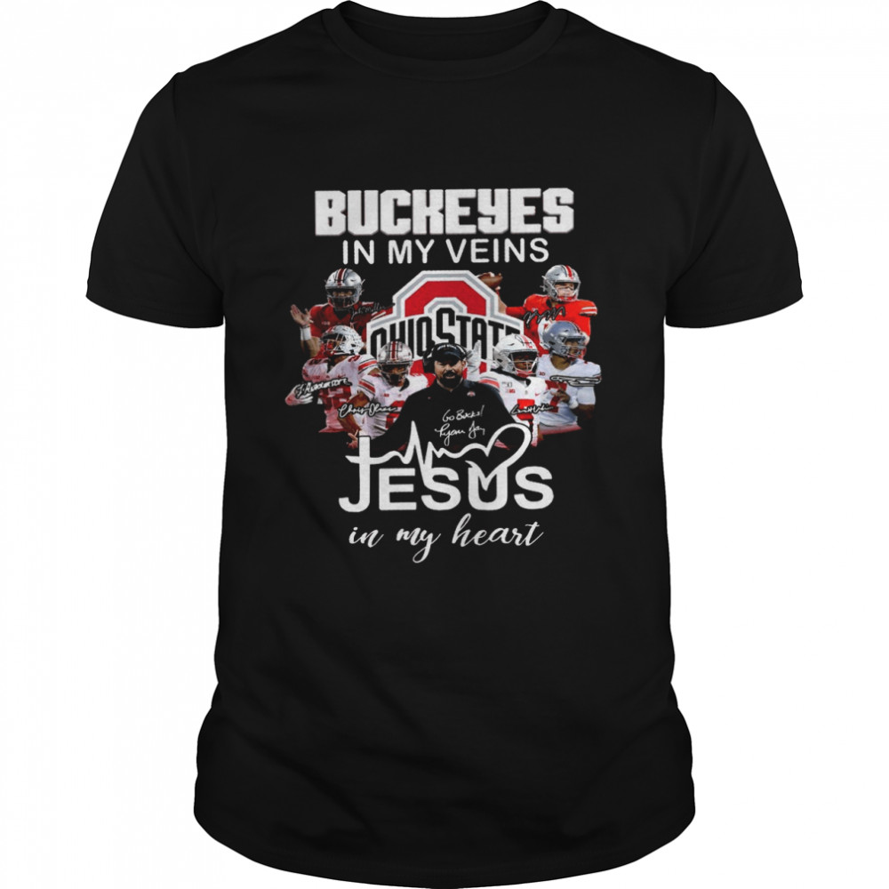 Buckeyes in my veins jesus in my heart shirt Classic Men's T-shirt