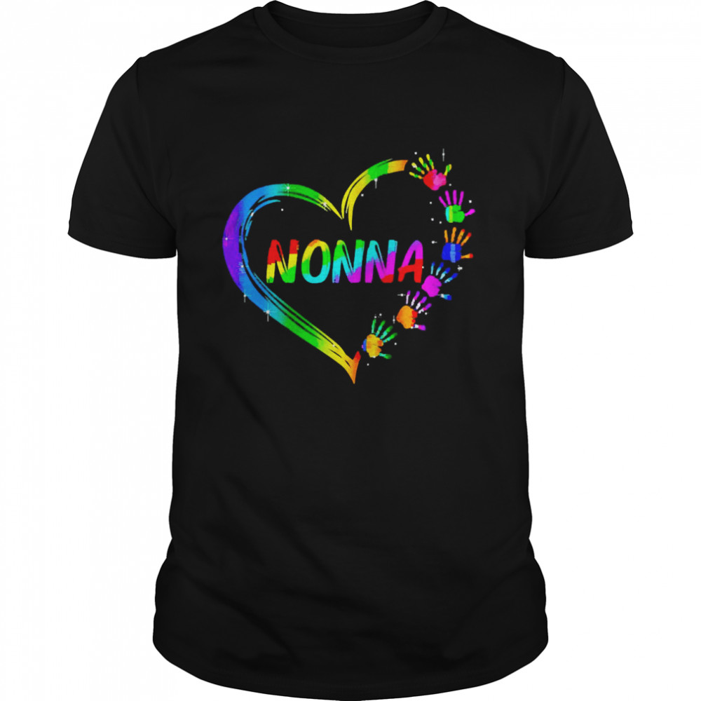 Gradient Heart Shape Nonna  Classic Men's T-shirt