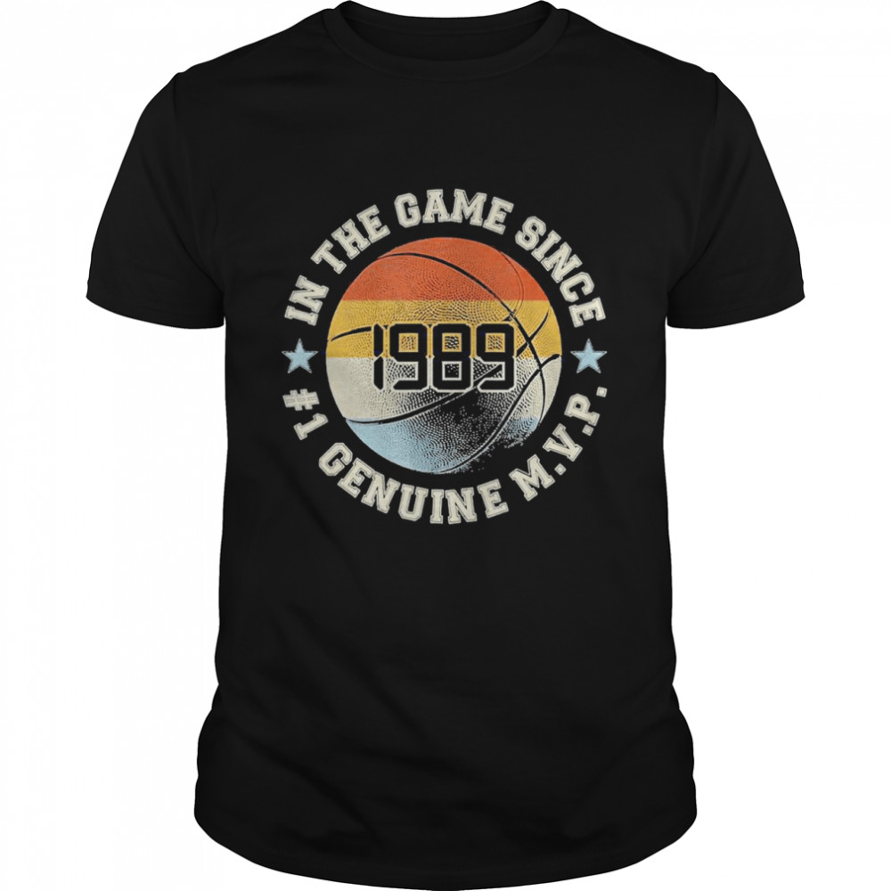 Basketball 1989 Birthday Sunset Ball Shirt