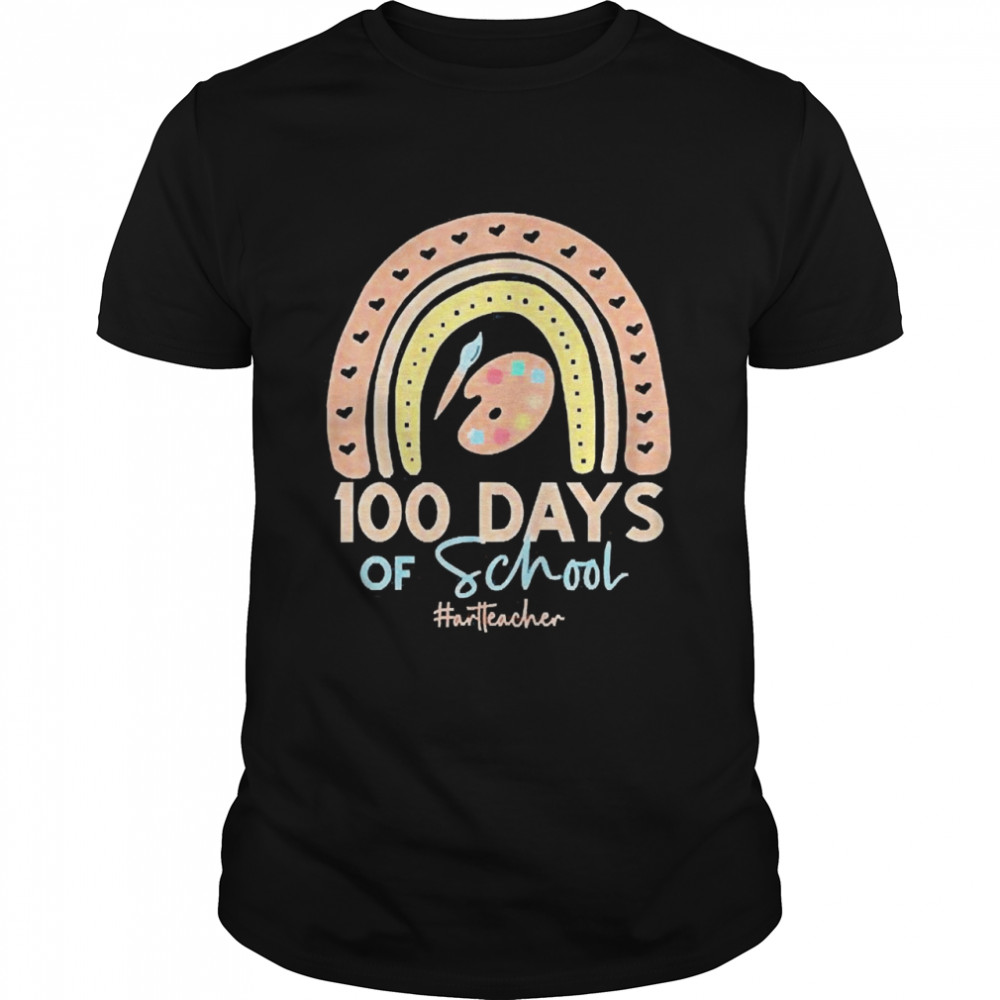 100th Day Of School Art Teacher  Classic Men's T-shirt