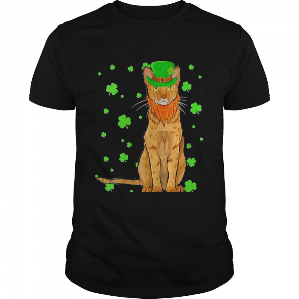 St Patrick’s Day Ocicat Cat Shamrock  Classic Men's T-shirt