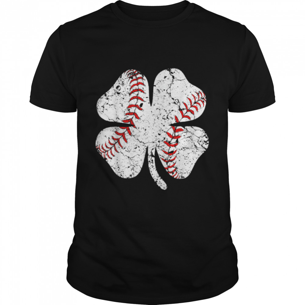 Baseball St Patricks Day T shirt Boys Men Catcher Shamrock T-Shirt B09SPD12MR