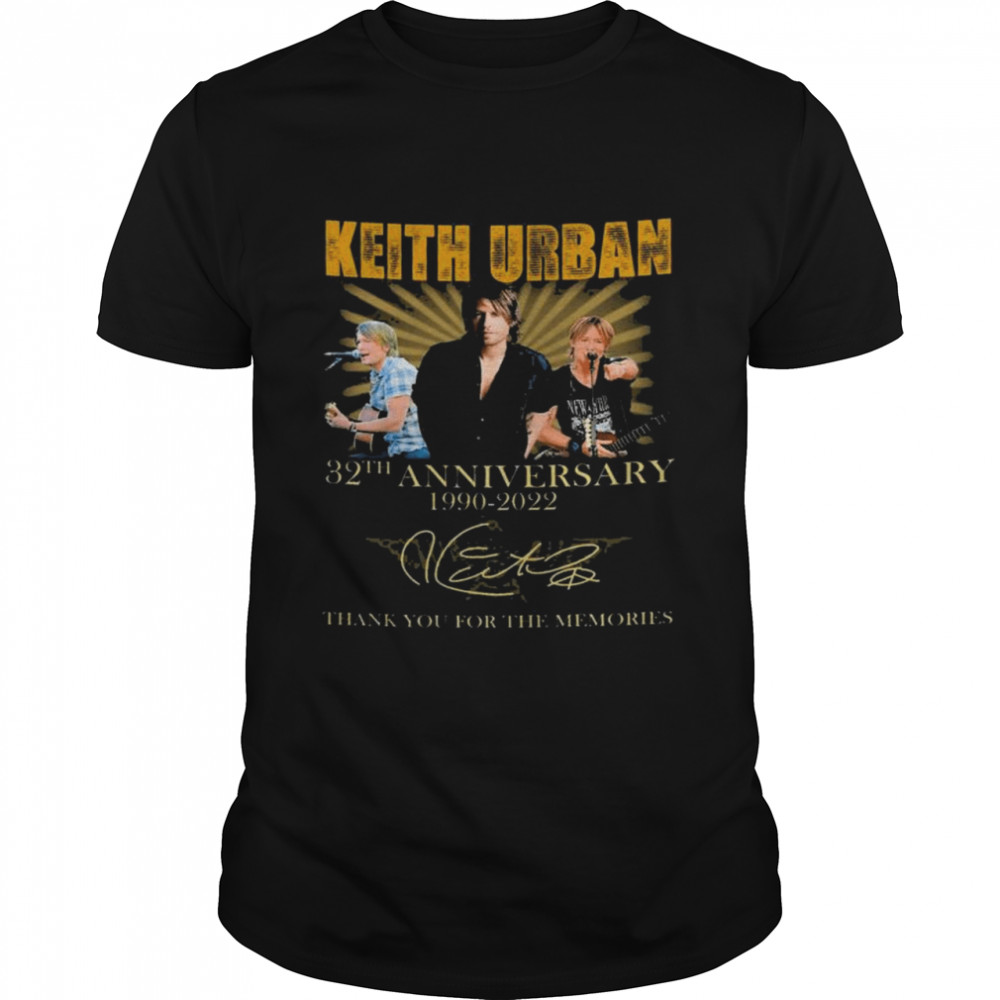 Keith Urban 32th Anniversary 1990 – 2022 Signature Thank You For The Memories T- Classic Men's T-shirt
