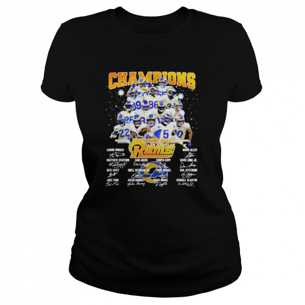 Champions Los Angeles Rams Super Bowl 2022 signature shirt, hoodie,  sweater, long sleeve and tank top