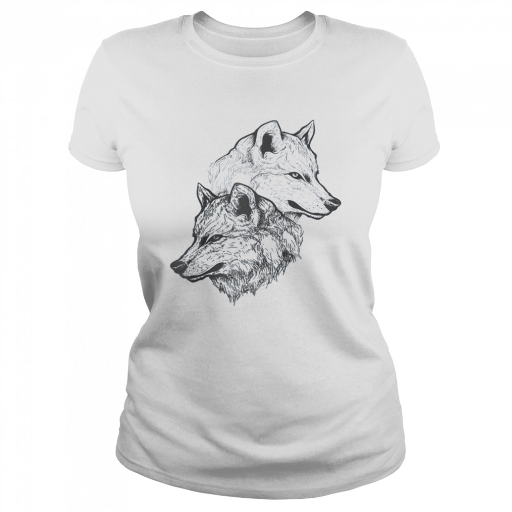 Two Wolf Balance  Classic Women's T-shirt