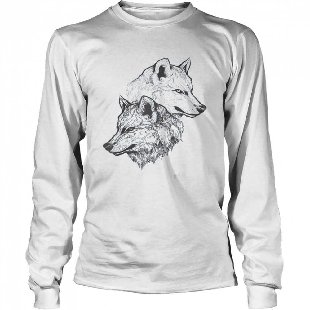 Two Wolf Balance  Long Sleeved T-shirt