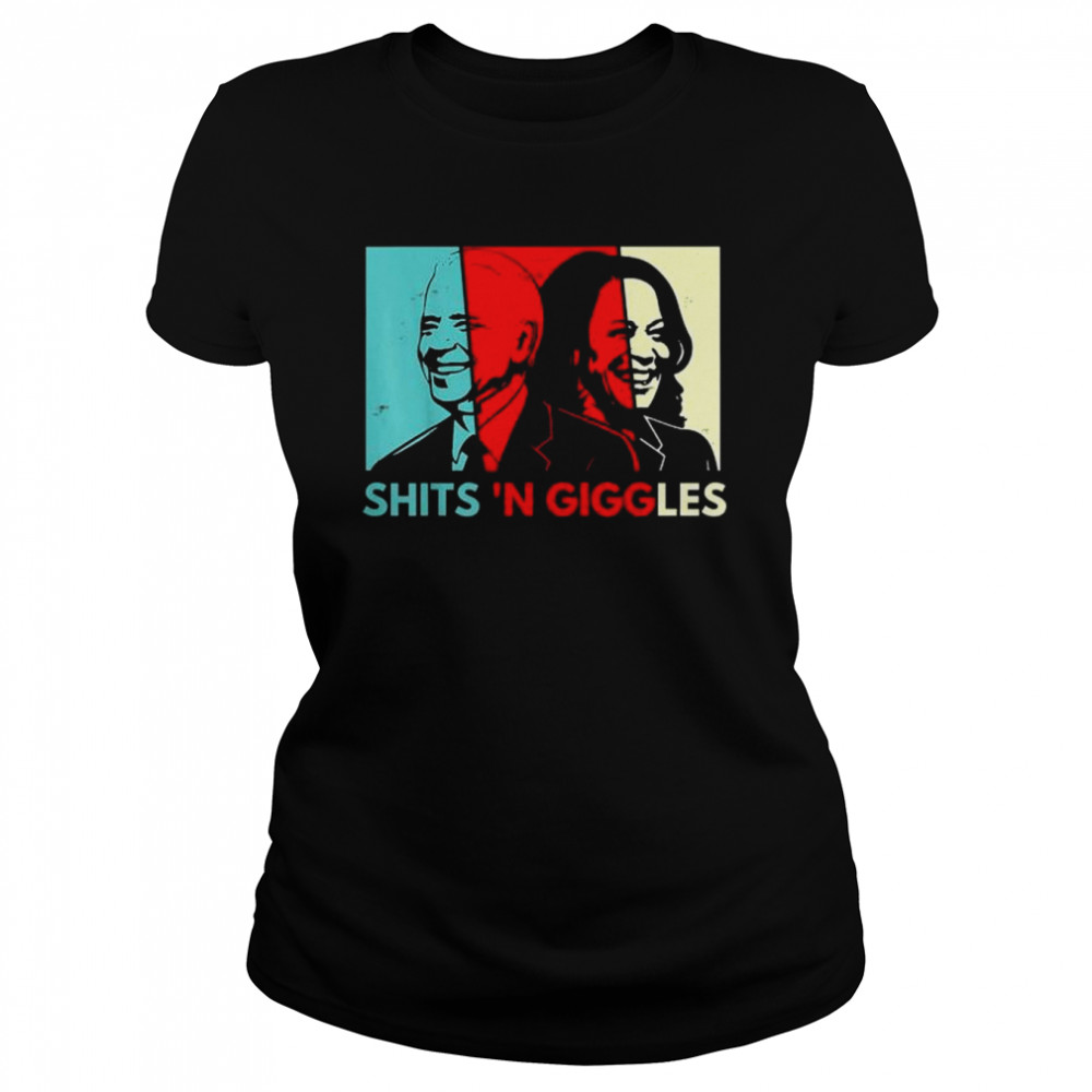 anti biden harris giggles political shirt Classic Women's T-shirt