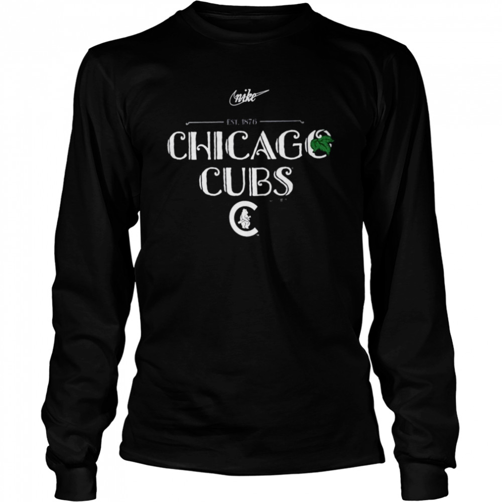 Chicago Cubs Nike Wordmark Local Team T-shirt Long Sleeved T-shirt