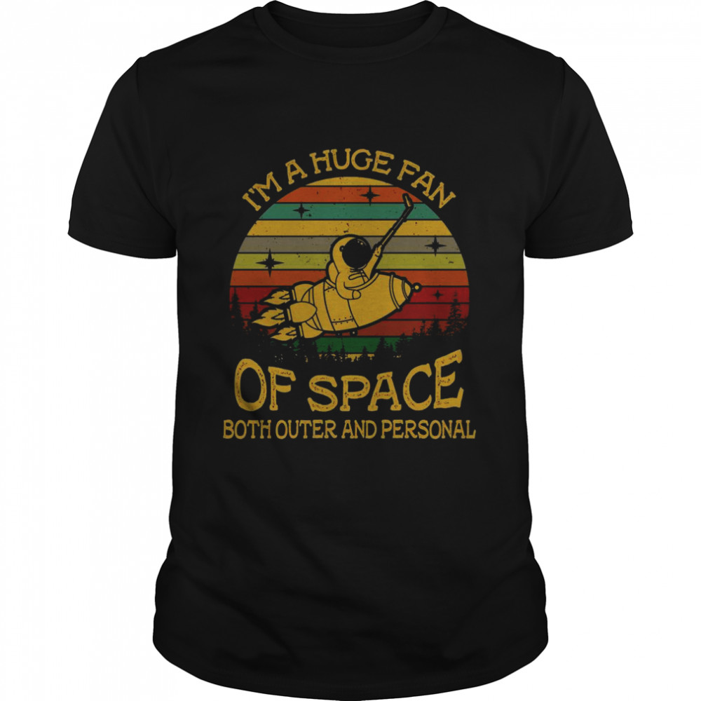 Ich bin ein großer Fan von Space Retro Vintage Astronaut Lustig Langarmshirt  Classic Men's T-shirt