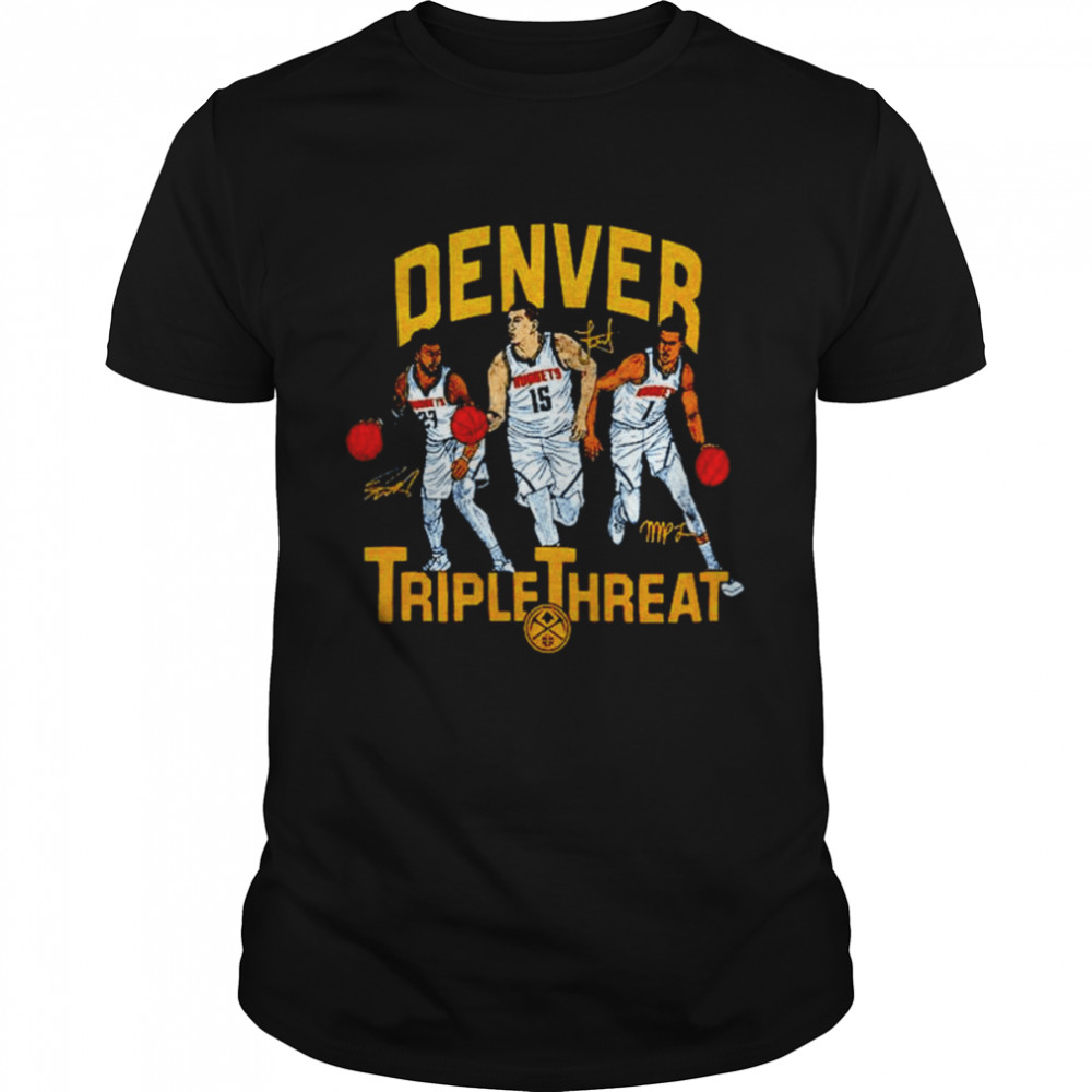Nuggets Triple Threat Jokic Murray signature shirt