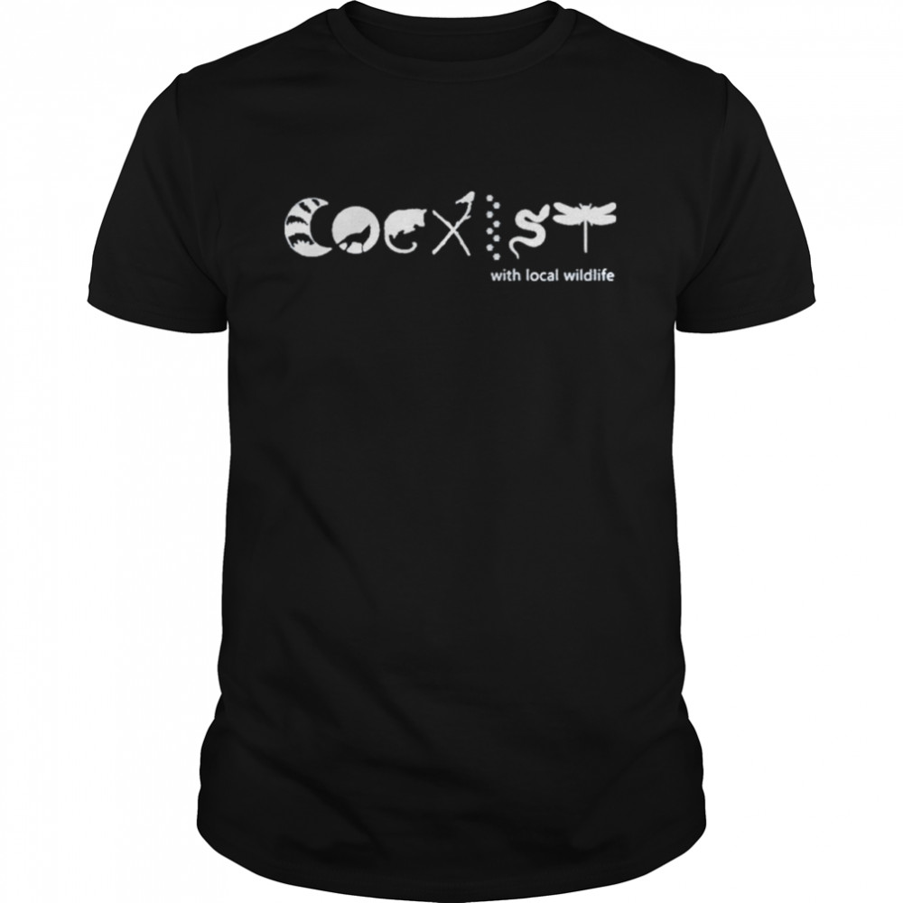 Wolf Conservation Center Nywolf Merch Coexist With Local Wildlife  Classic Men's T-shirt