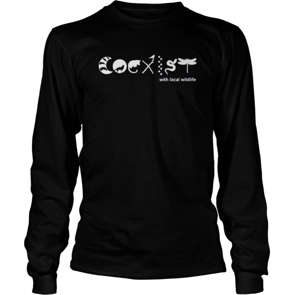 Wolf Conservation Center Nywolf Merch Coexist With Local Wildlife  Long Sleeved T-shirt