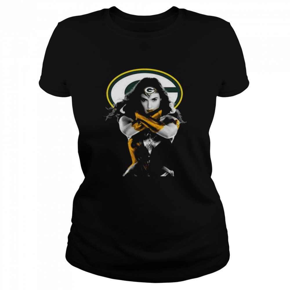 Wonder Woman Green Bay Packers  Classic Women's T-shirt