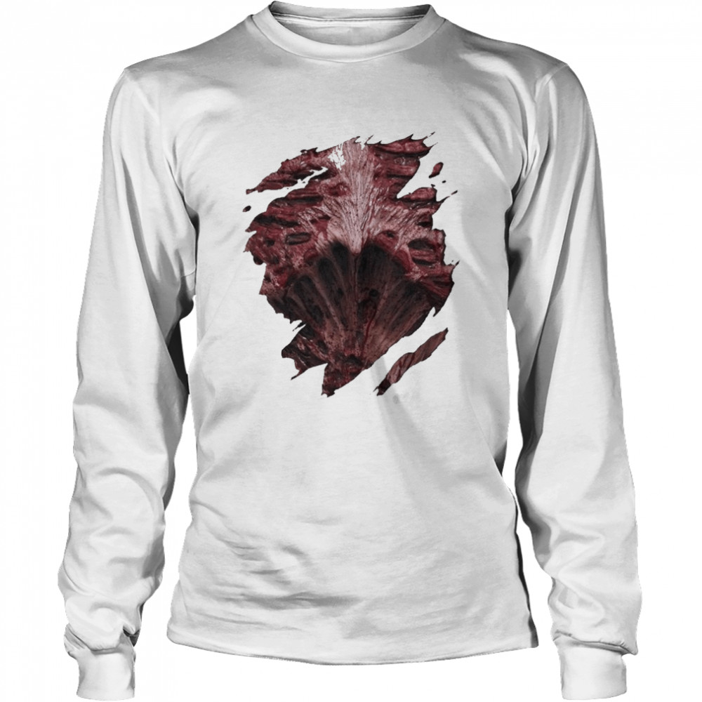 Zombie Chest Bloody Halloween Costume  Long Sleeved T-shirt