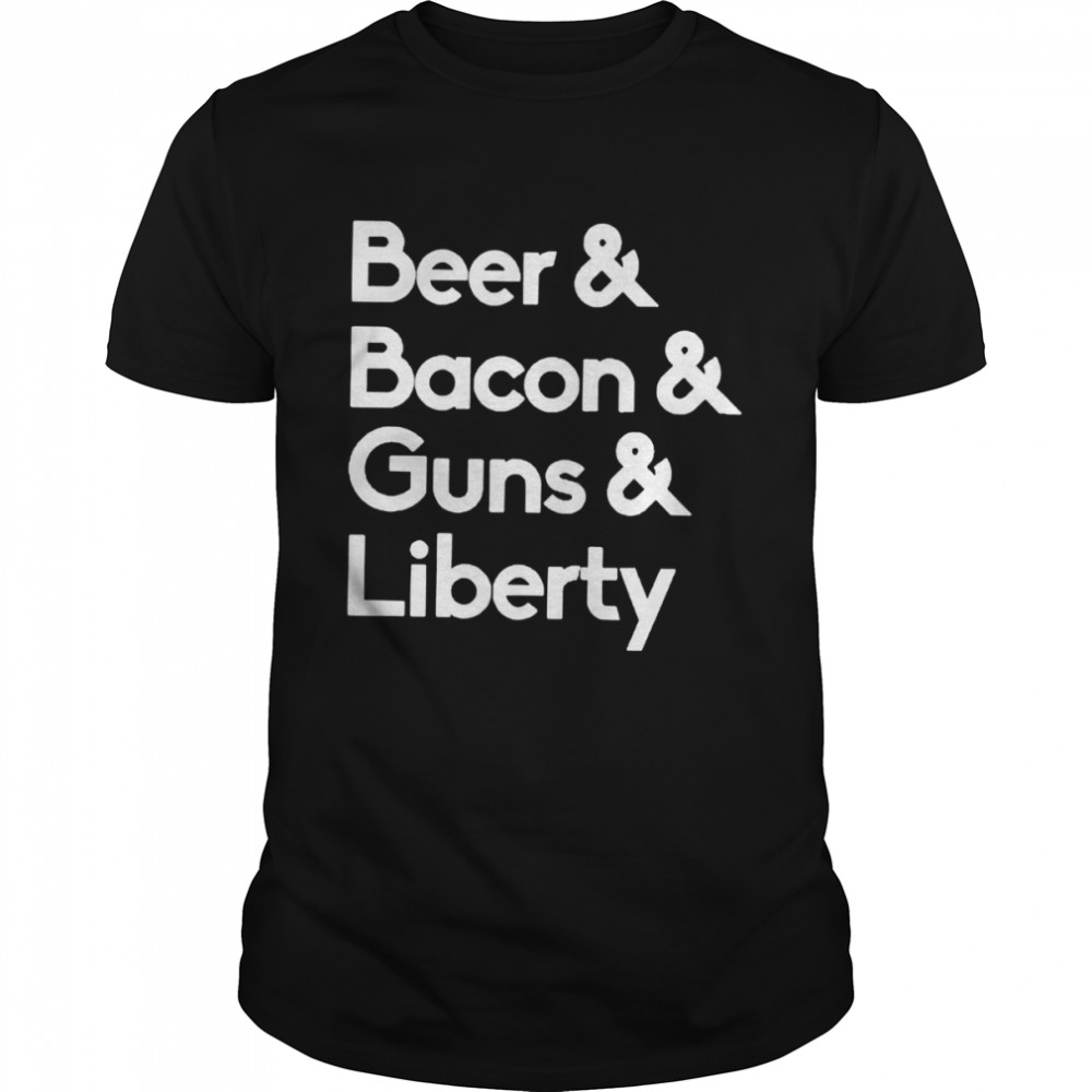 Beer bacon guns and liberty shirt Classic Men's T-shirt